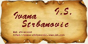Ivana Štrbanović vizit kartica